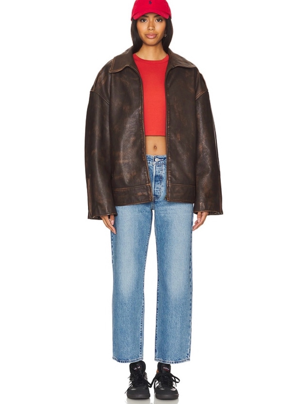 90s style light-wash Levi's 501 Crop button-fly denim jeans Big E 32